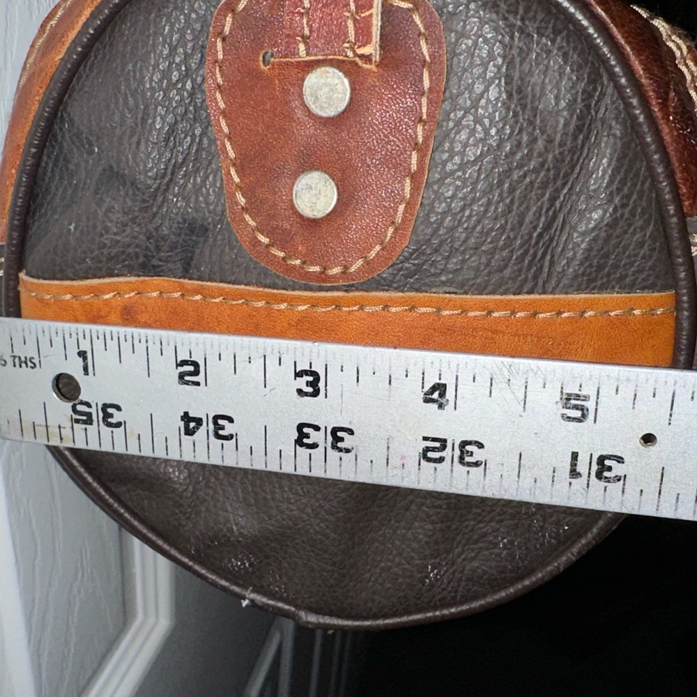 East/West Leather Barrel Bag w/ Elephant Motif - Picture 9 of 9